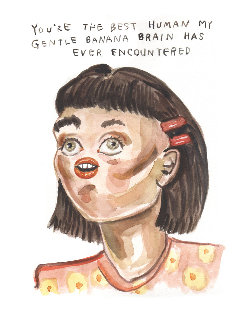Gentle Banana Brain - Original Watercolour Painting