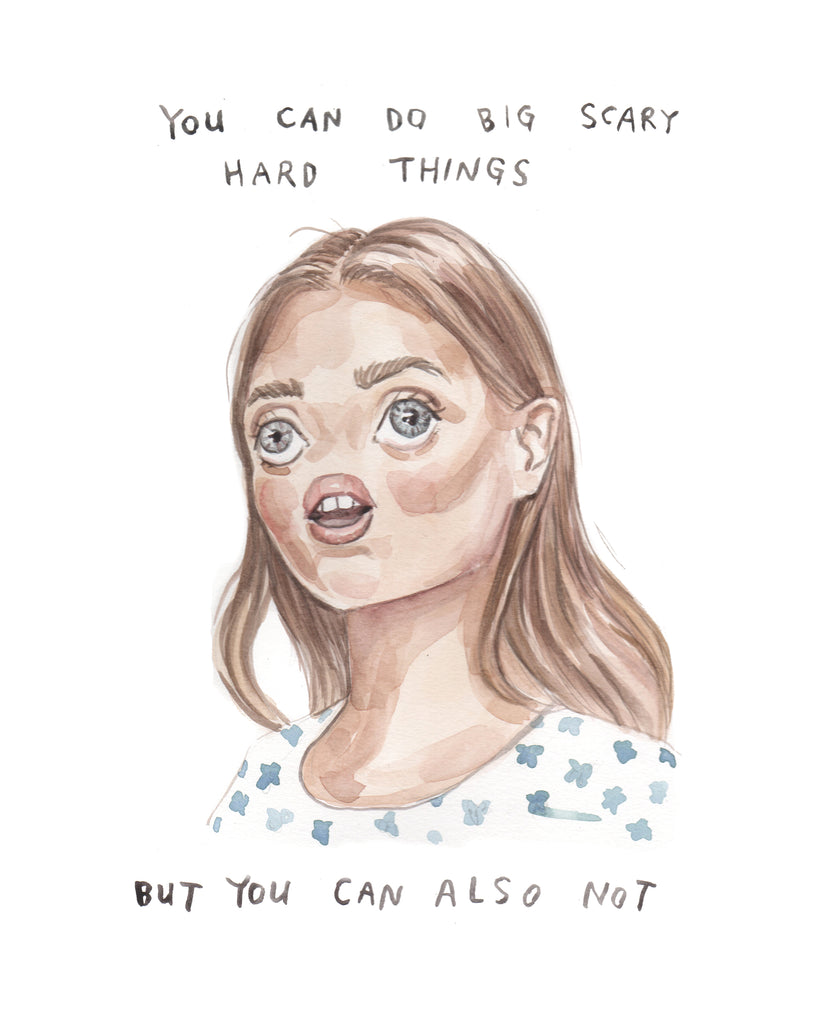 Big Scary Hard Things - Original Watercolour Painting