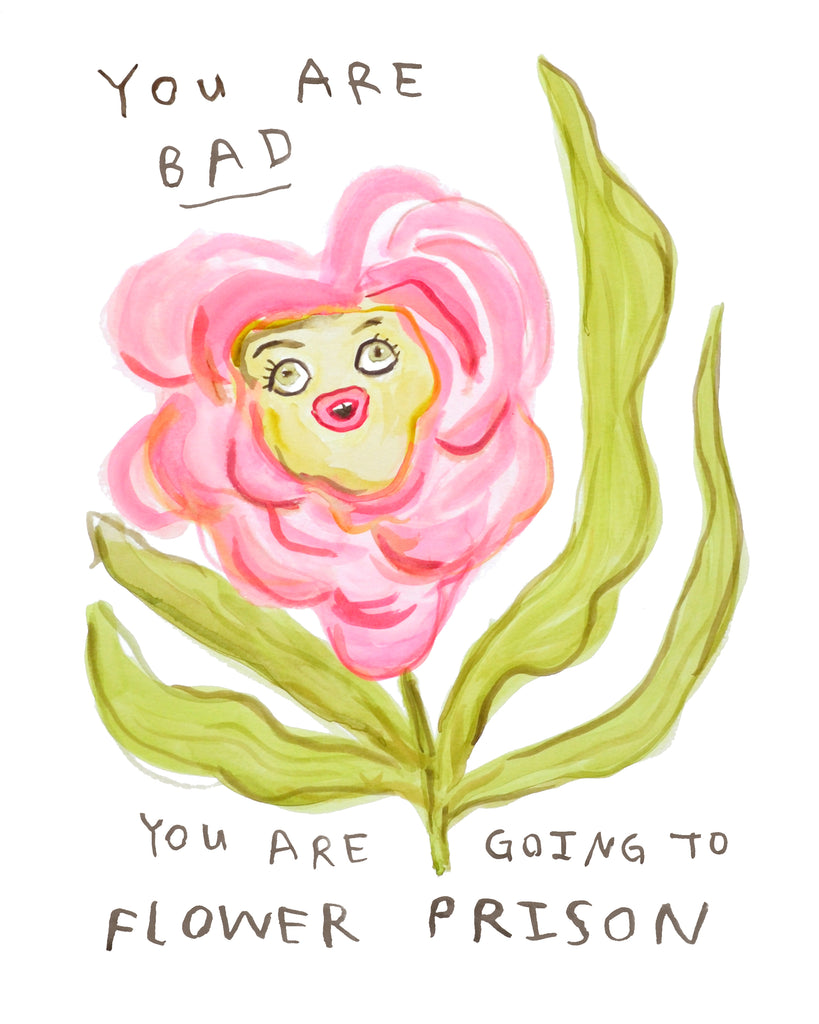 Flower Prison - Original Bath Watercolour Painting