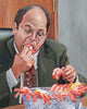 George Eats Shrimp - George Costanza Seinfeld Painting - Portrait Print