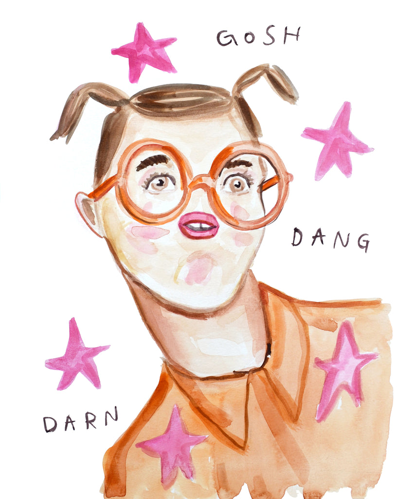 Gosh Dang Darn - Original Watercolour Painting