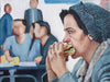 Jughead Eats A Burger - Riverdale Painting - Portrait Print