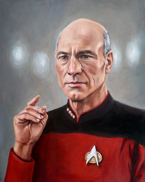 Captain Picard - Star Trek TNG Portrait Print
