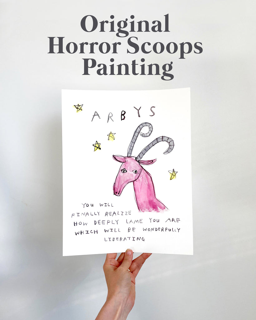 Original Horror Scoop Painting - Watercolour Painting