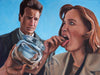 Scully Eats a Cricket - X-Files Painting - Portrait Print