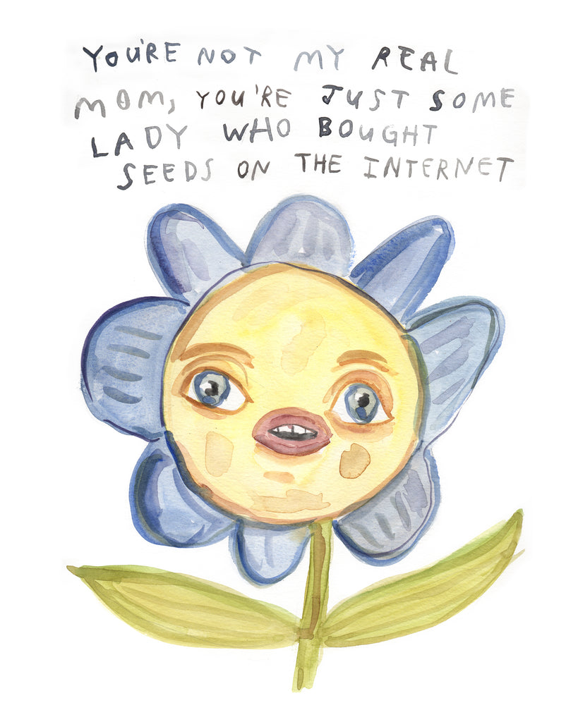 Seeds on the Internet - Original Watercolour Painting
