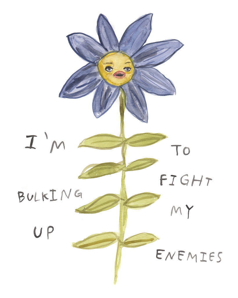 Bulking Up Flower - Original Watercolour Painting