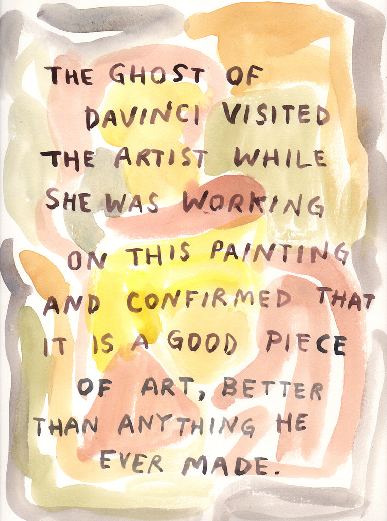 A better painting than anything Leonardo da vinci ever made. the painting says so.