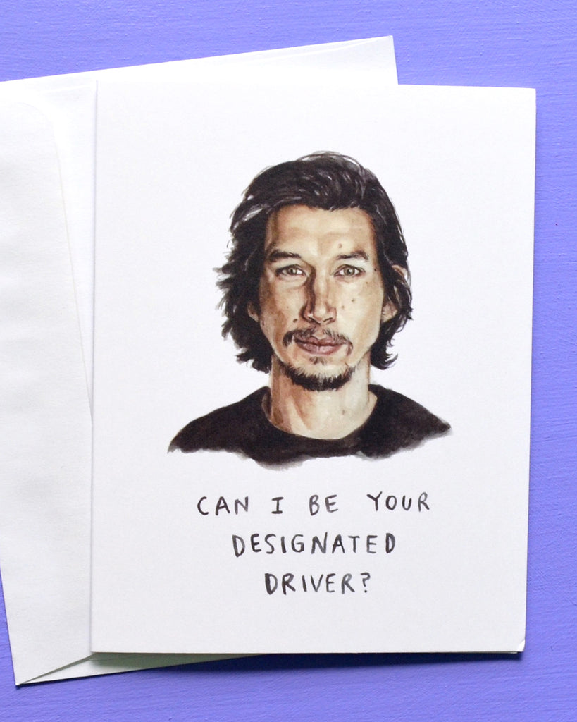 adam driver greeting card