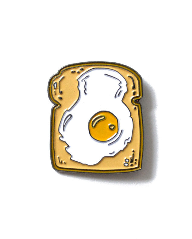 Fried Egg on Toast - Enamel Lapel Pin