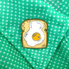 Fried Egg on Toast - Enamel Lapel Pin