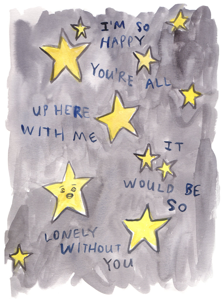 I'm Happy You're Up Here - Original Watercolour Painting