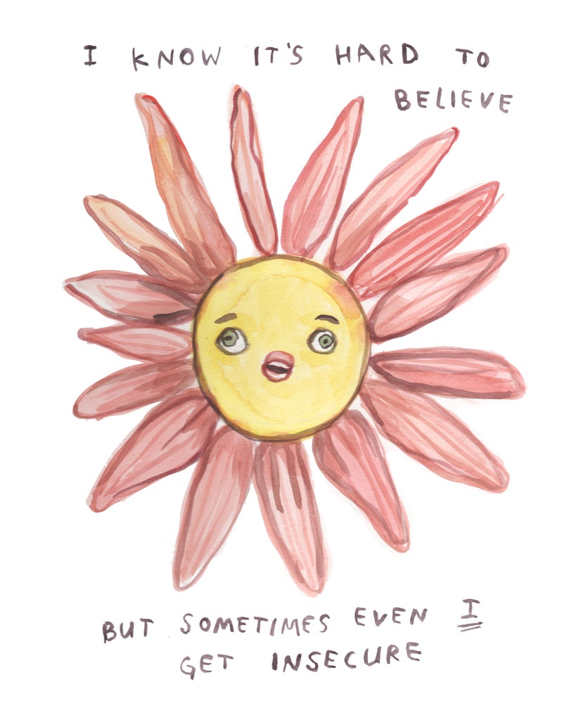 Insecure Flower - Original Watercolour Painting