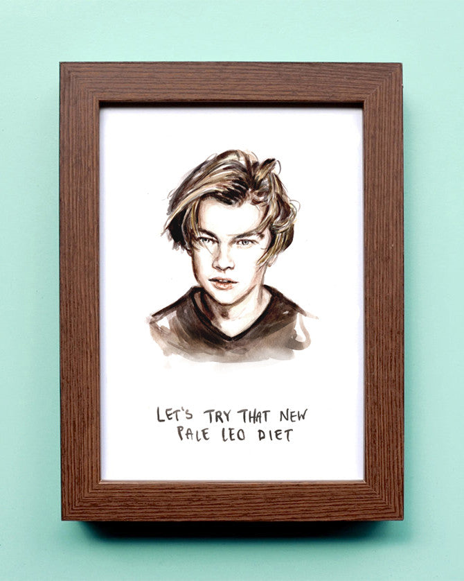 Pale Leo Diet - Young Leonardo DiCaprio - Watercolor Illustration Print