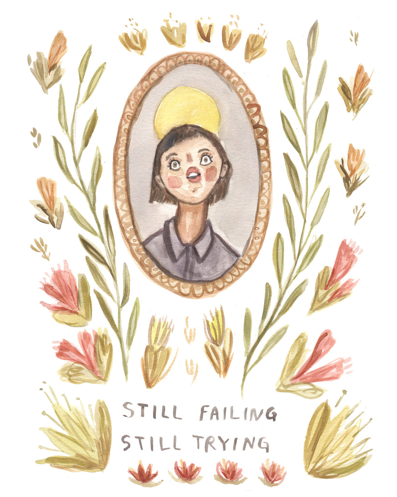 Still Failing Still Trying - Original Watercolour Painting