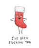 I've Been Stocking You - Stalking Stocking Christmas Card