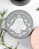 Beautiful cannabis grinder with original illustration of girl saying Let's get you high sweetie