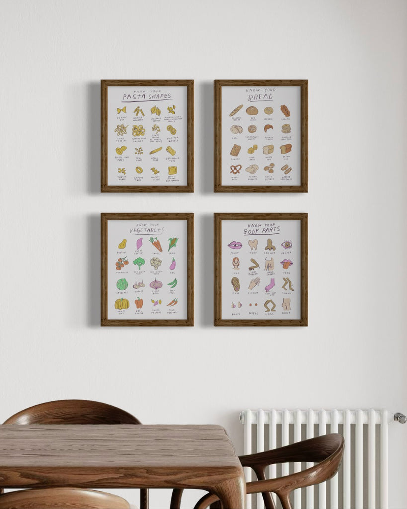 Illustrated guides to vocabulary by Canadian artist Heather Buchanan