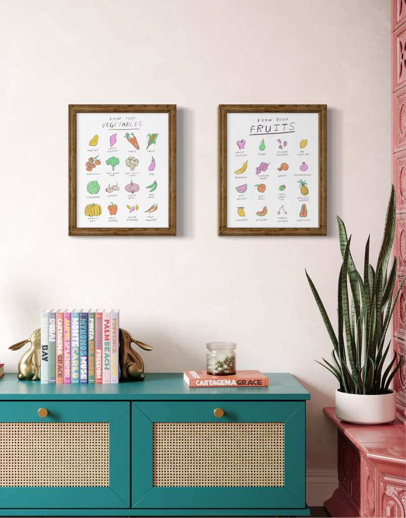 Illustrated guides to fruits and vegetables by Canadian artist Heather Buchanan