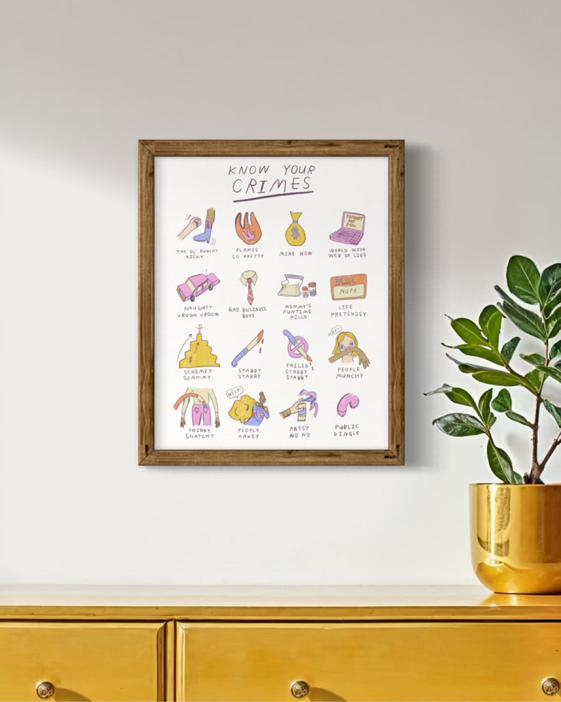 Funny illustration art print by artist Heather Buchanan 