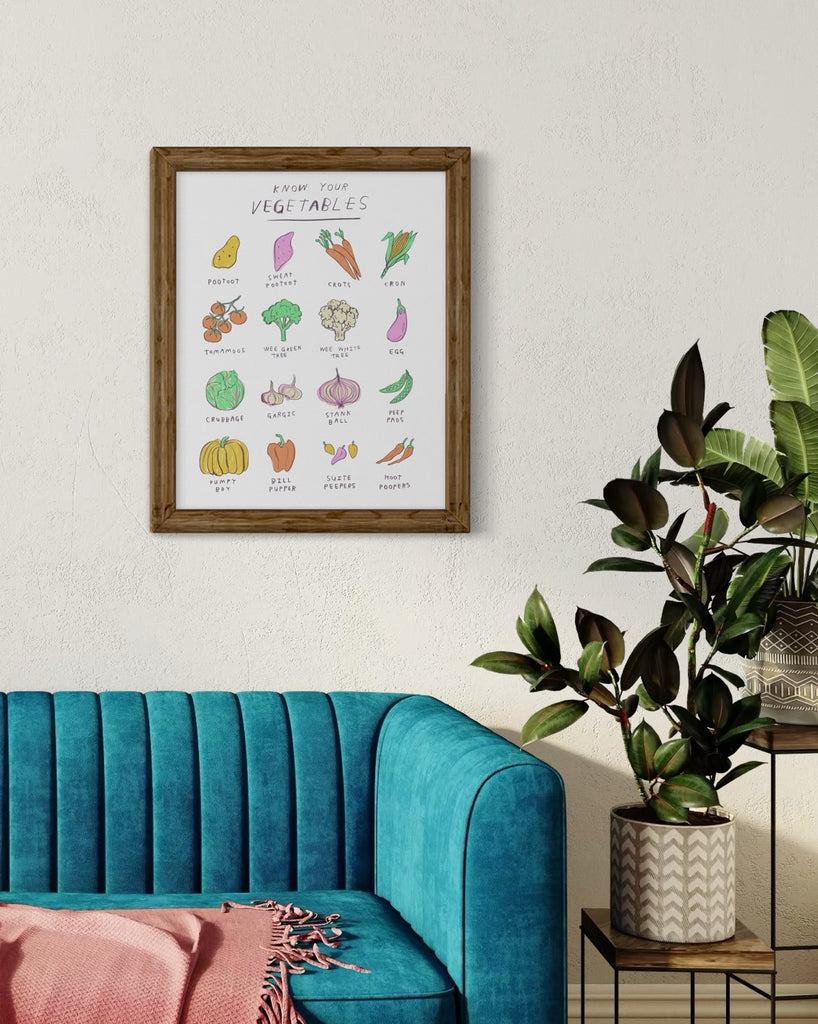 An irreverent and silly illustrated guide to vegetables, by Canadian artist Heather Buchanan
