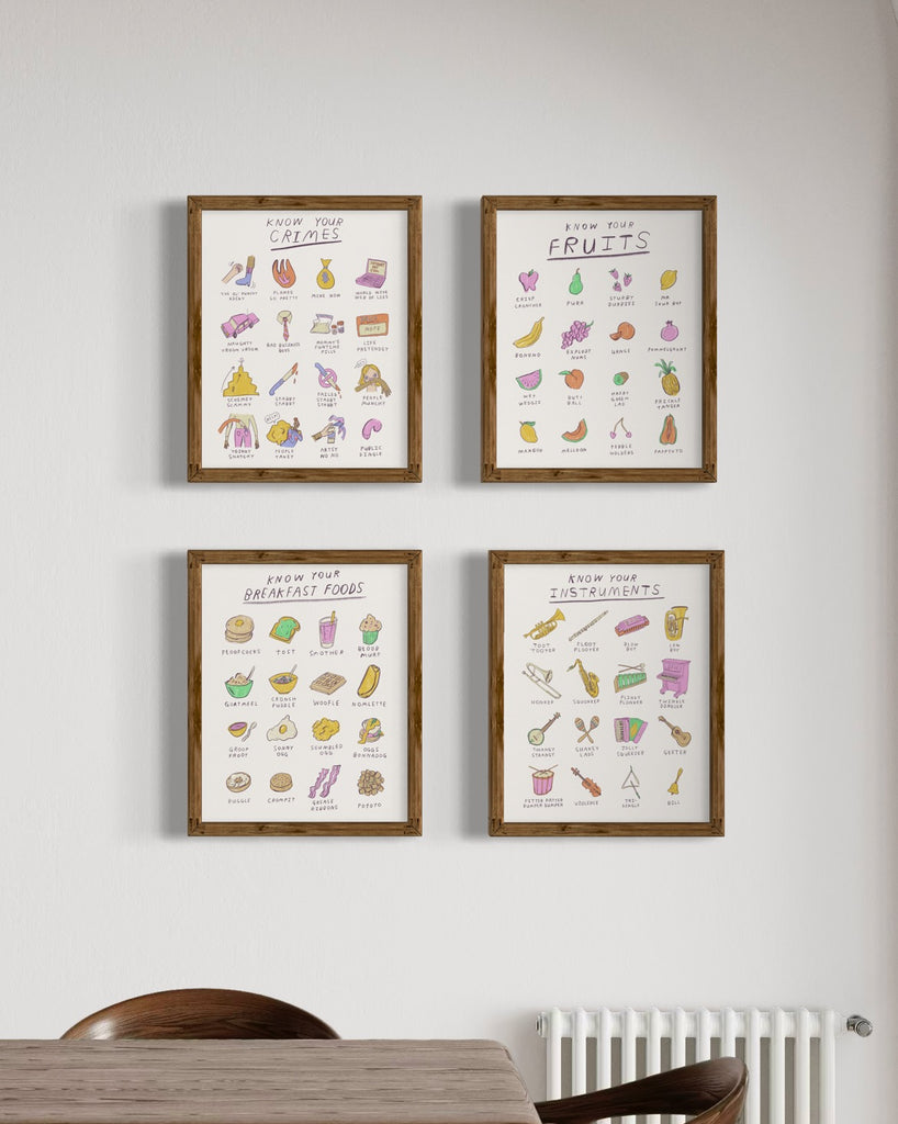 Illustration art print for minimalist home decor, funny art illustration print, Father’s Day gift home decor, modern contemporary home decor interior design