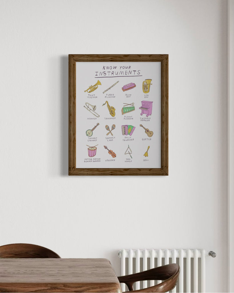 Music art print, gift for musician, illustration art print gift for music lover, music print gift 