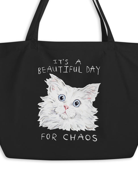 Chaos Cat - Large Tote Bag