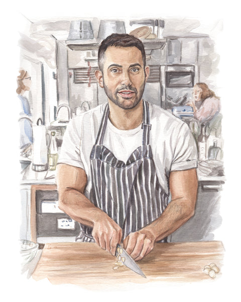 Andy Baraghani - Bon Appetit Test Kitchen - Watercolor Illustration Print