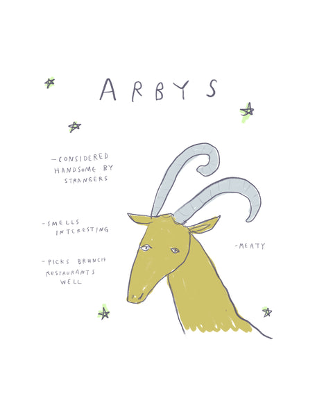Arbys - Zodiac Illustration Print
