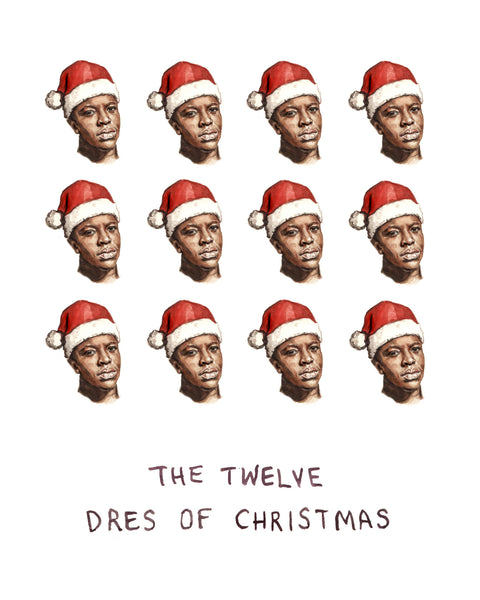 The Twelve Dres of Christmas - Dr Dre Holiday Greeting Card