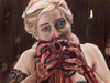 Daenerys Eats a Horse Heart - Daenerys Targaryen Painting - Portrait Print
