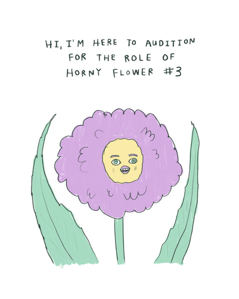 Horny Flower #3 - Illustration Print