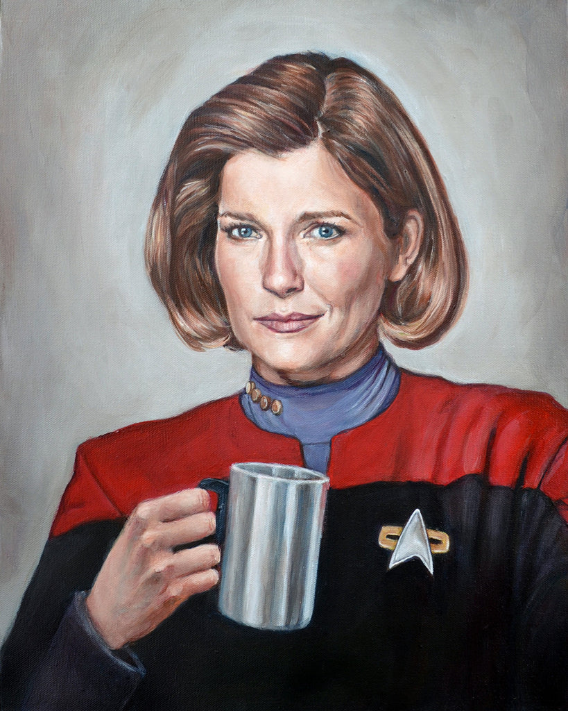Captain Janeway - Star Trek Voyager Portrait Print