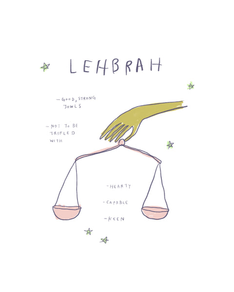 Lehbrah - Zodiac Illustration Print