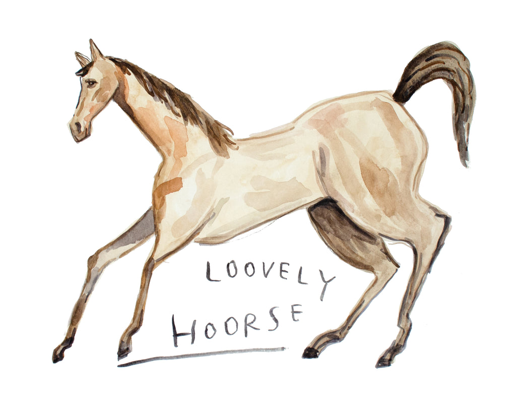 Loovely Hoorse - Original Watercolour Painting