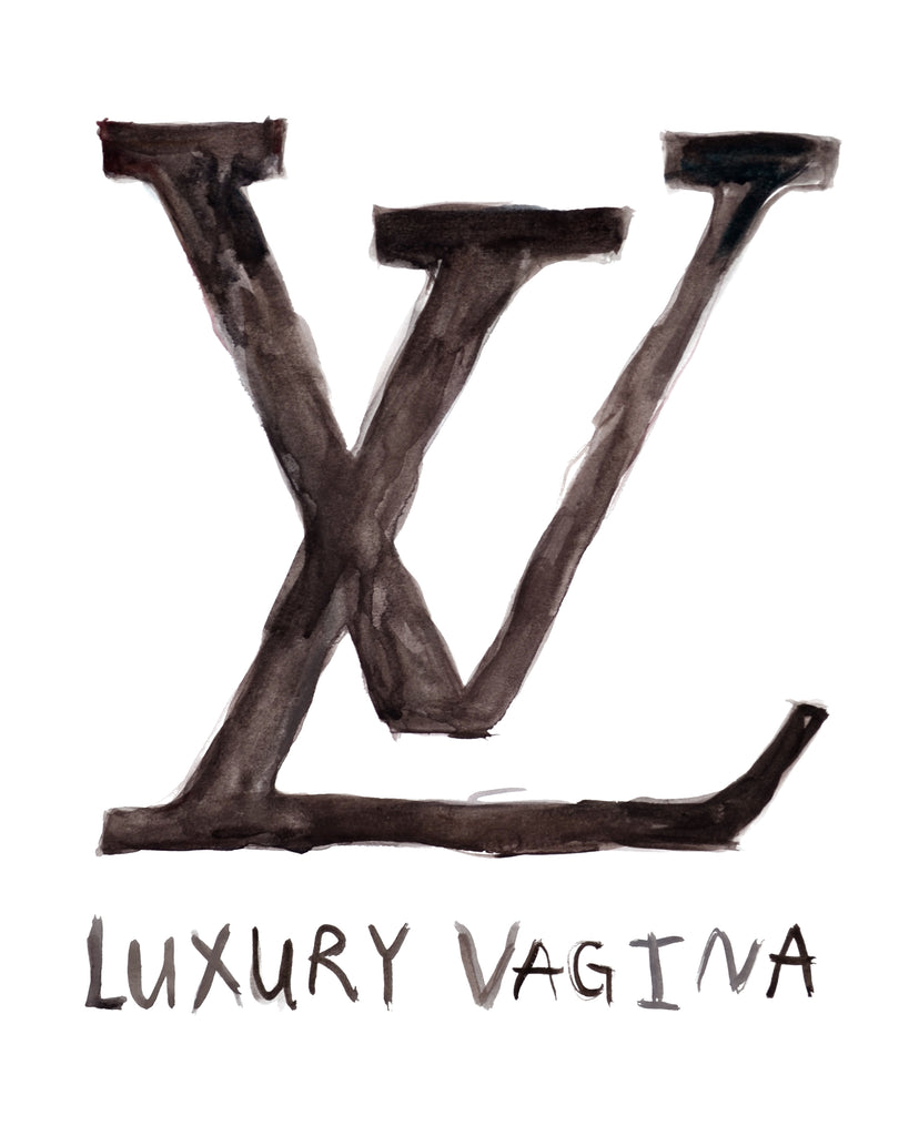 Luxury Vagina - Louis Vuitton Parody LV Logo Original Watercolour Painting