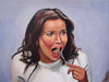 Padma Eats Skirt Steak - Top Chef Painting - Portrait Print