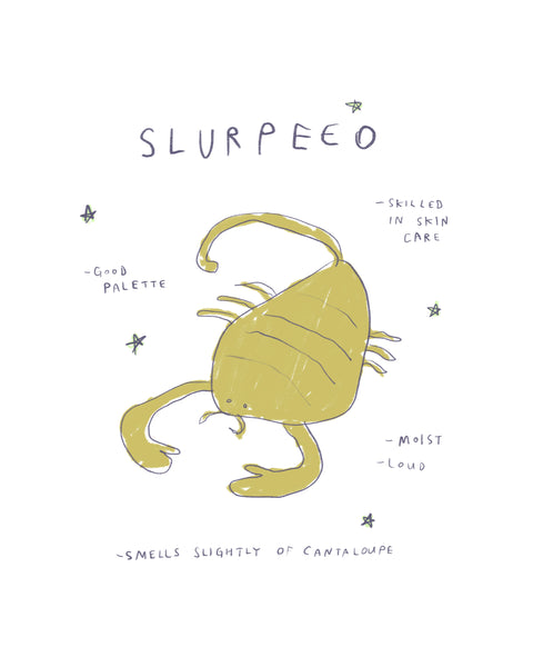 Slurpeeo - Zodiac Illustration Print