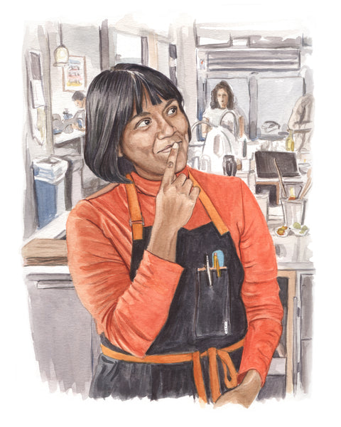 Sohla El-Waylly - Bon Appetit Test Kitchen - Watercolor Illustration Print