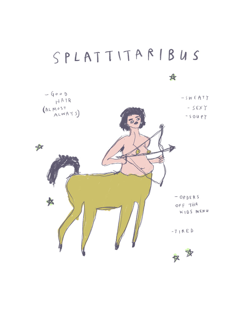 Splattitaribus - Zodiac Illustration Print