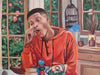Will Eats a Cherry Tomato - Fresh Prince Will Smith Painting - Portrait Print