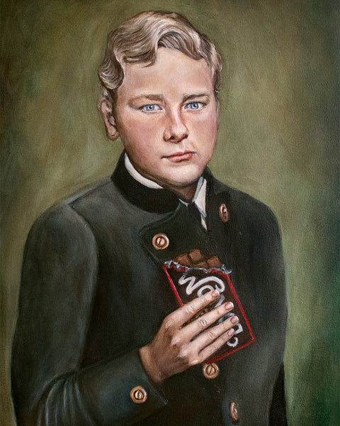 Augustus Gloop - Willy Wonka Painting - Portrait Print