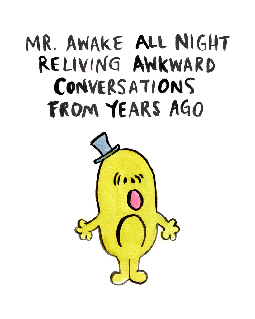 Mr. Awake All Night - Greeting Card