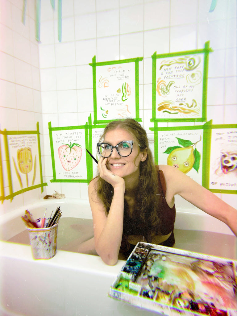 Heather Buchanan, Canadian artist, in her studio