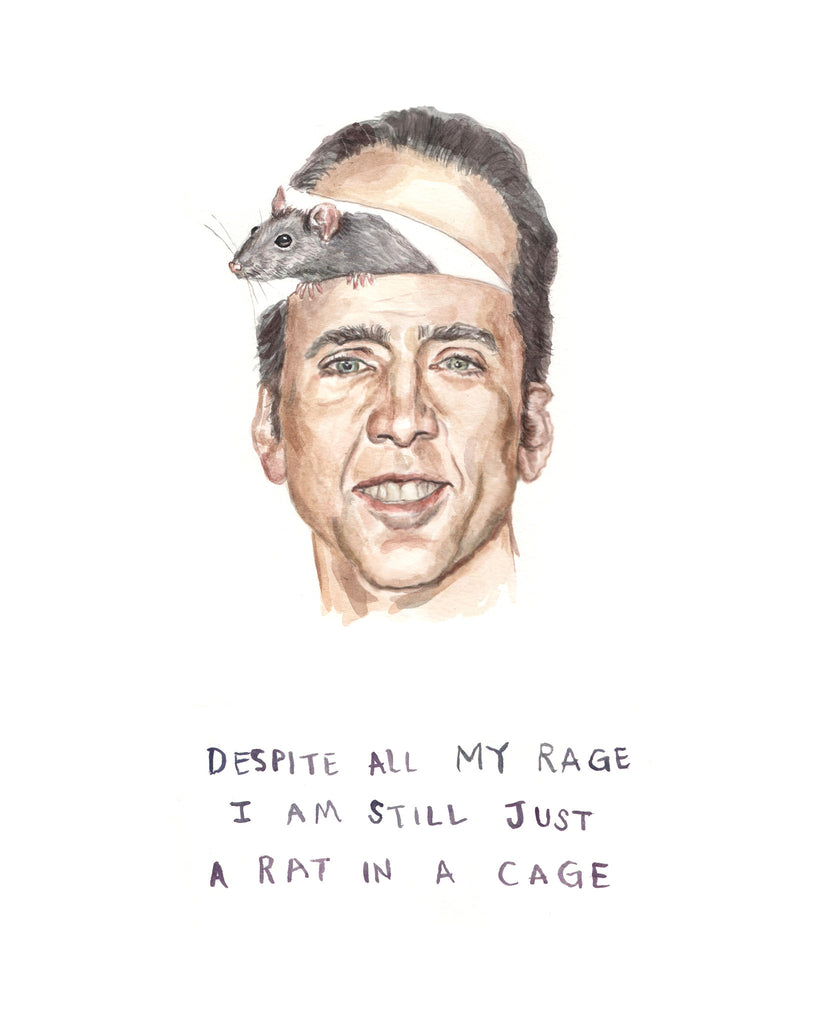 Rat in a Cage - Nicholas Cage Greeting Card