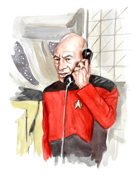 Calling... Captain Picard - Limited Edition Portrait Print