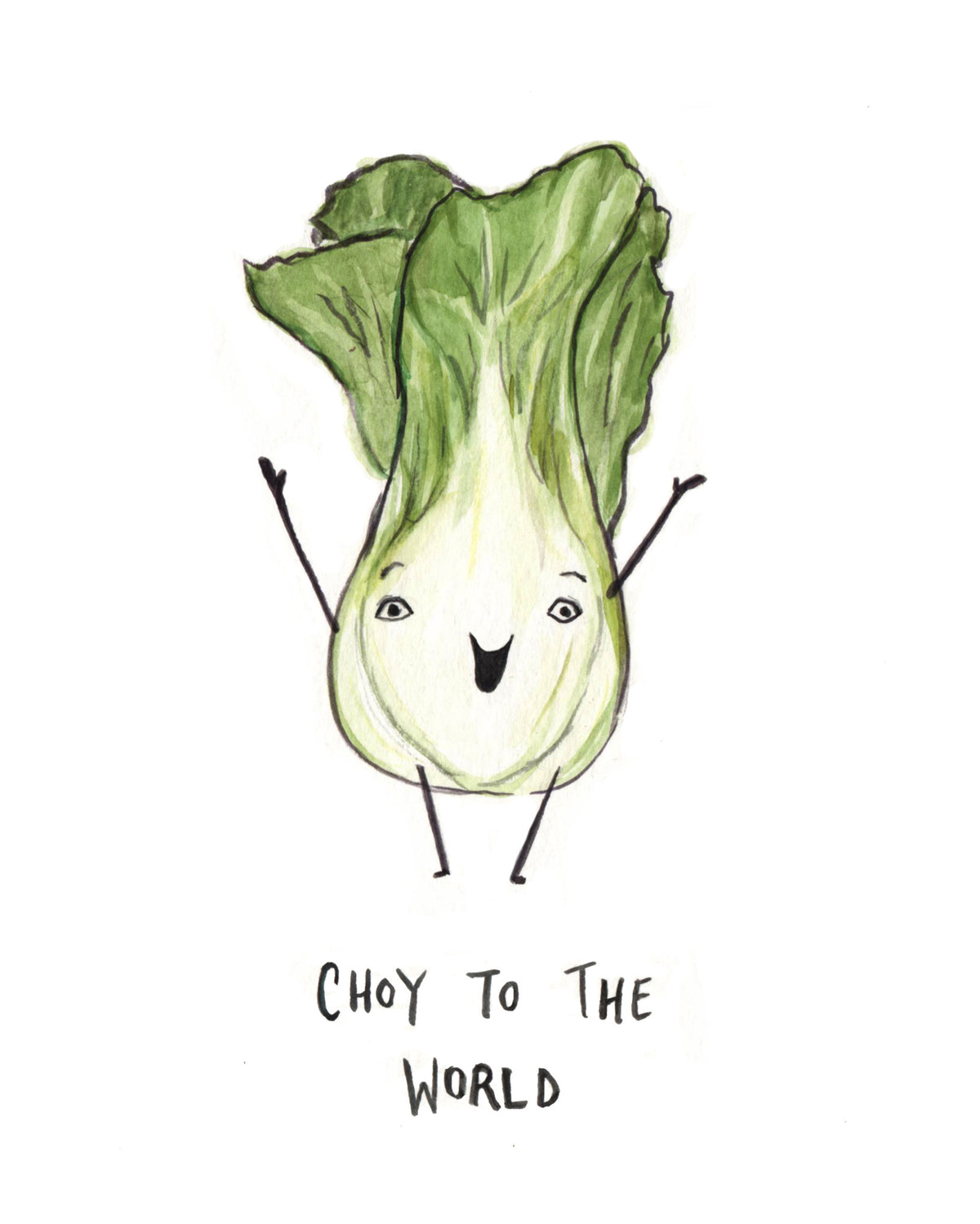 Choy to the World - Bok Choy Holiday Greeting Card– Heather Buchanan