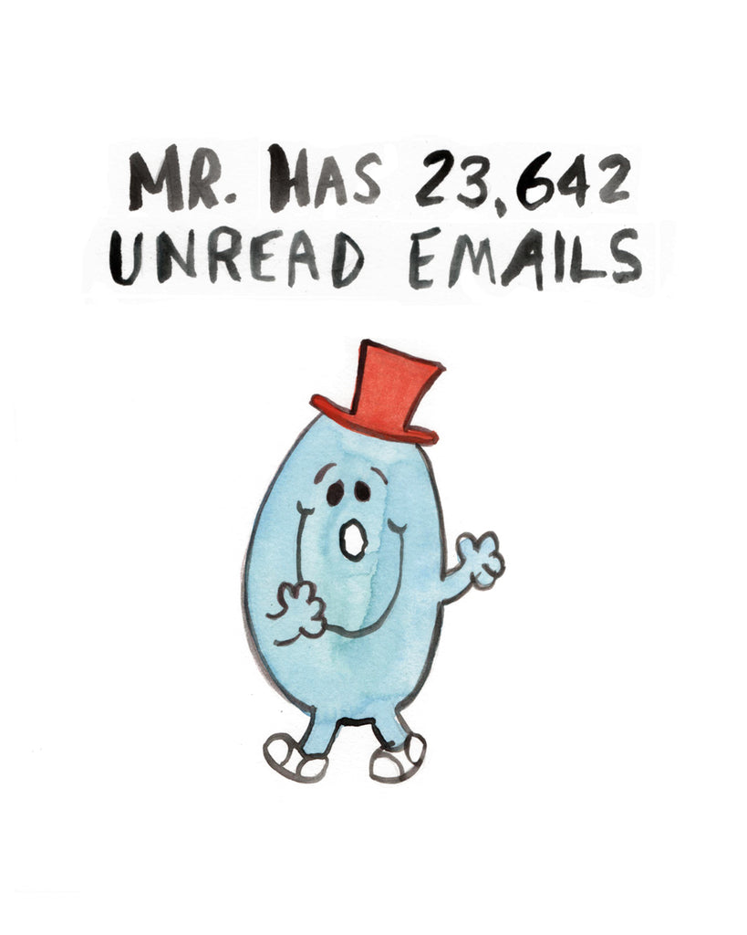 Mr. Unread Emails - Greeting Card