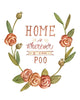 Home is Wherever I can Poo - Watercolour Illustration Print